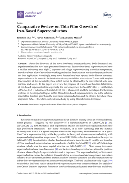 Comparative Review on Thin Film Growth of Iron-Based Superconductors