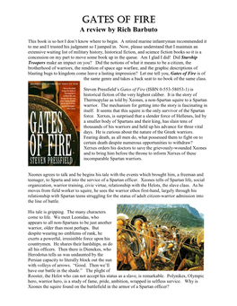 Gates of Fire' Book