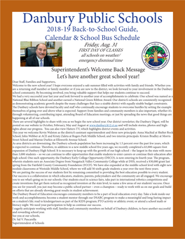 2018-19 Back-To-School Guide, Calendar & School Bus Schedule