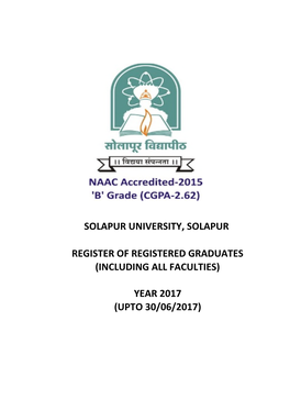 Register of Registered Graduates 2017 (Upto 30/06/2017)