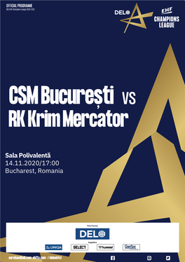 Csm București Vs Rk Krim Mercator, a Delo Ehf Champions League Classic