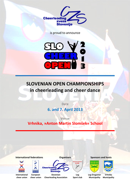 SLOVENIAN OPEN CHAMPIONSHIPS in Cheerleading and Cheer Dance