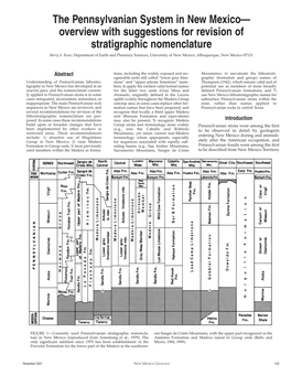 The Pennsylvanian System in New Mexico-Overview with Suggestions