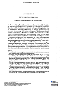 Östen Undén Und Die DDR. Schwedische Deutschlandpolitik In