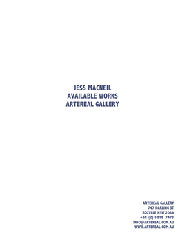 Jess Macneil Available Works Catalogue 2017