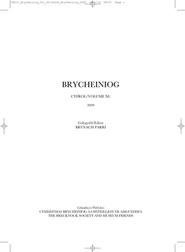 Brycheiniog Vol 40:44036 Brycheiniog 2005 28/4/16 08:07 Page 1