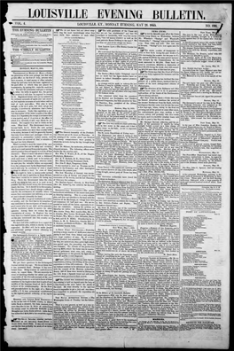 Evening Bulletin (Louisville, Ky.): 1855-05-21