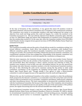 Jumbo Constitutional Committee