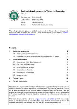 Standard Note: SN/PC/06542 Last Updated: 31 January 2013