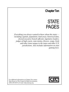 Chapter 10, State Pages
