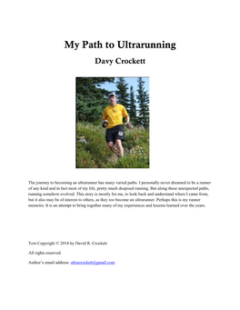 My Path to Ultrarunning Davy Crockett