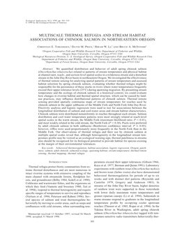 Multiscale Thermal Refugia and Stream Habitat Associations of Chinook Salmon in Northeastern Oregon