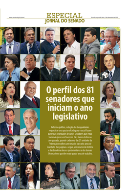 O Perfil Dos 81 Senadores Que Iniciam O Ano Legislativo