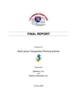 I-78 CORRIDOR TRANSIT STUDY Final Report