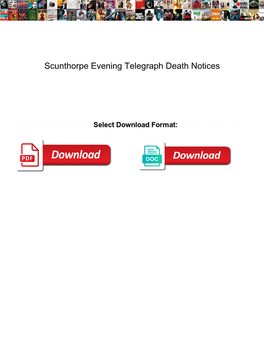 Scunthorpe Evening Telegraph Death Notices