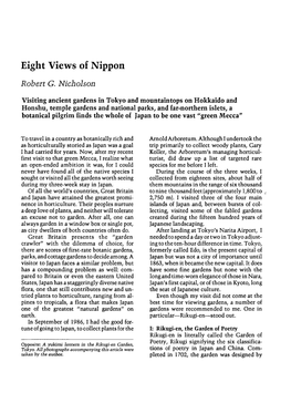 Eight Views of Nippon Robert G
