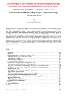 Beiträge Zur Bayerischen Entomofaunistik 2: 177–265, Bamberg (1997), ISSN 1430-015X