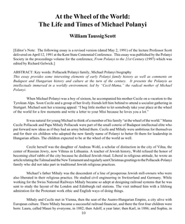 The Life and Times of Michael Polanyi