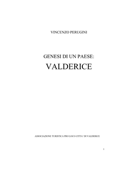 Genesi Di Un Paese: Valderice