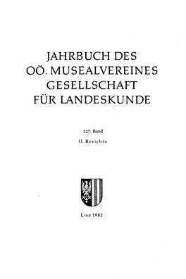 Jahrbuch Des Oö. Musealvereines Gesellschaft Für Landeskunde