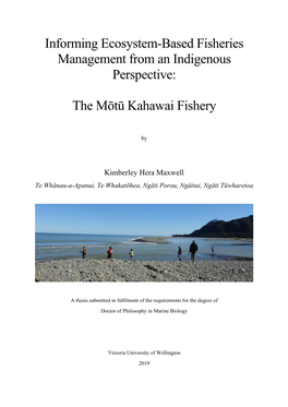 The Mōtū Kahawai Fishery