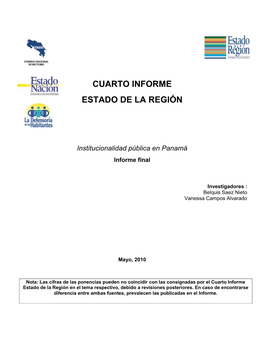 Cuarto Informe Estado De La Región