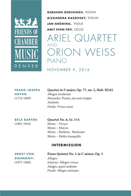 Ariel Quartet Orion Weiss