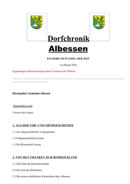 Dorfchronik Albessen