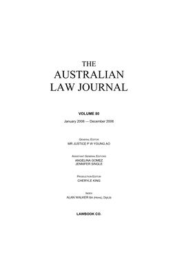 Australian Law Journal