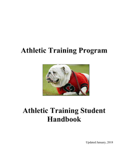 Athletic Training Program Athletic Training Student Handbook