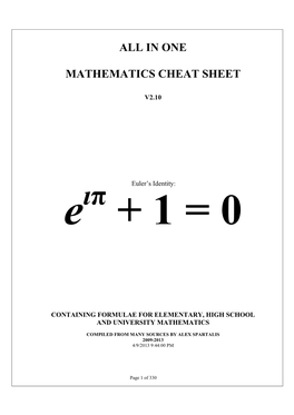 All in One Cheat Sheet 8