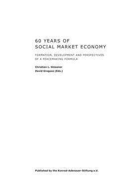 60 Years of Social Market Economy