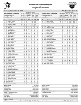 Wilkes-Barre/Scranton Penguins Lehigh Valley Phantoms