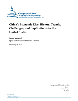 China's Economic Rise