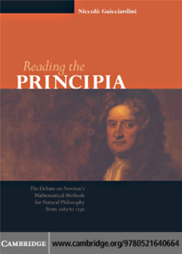 Reading the Principia: the Debate on Newton's Mathematical