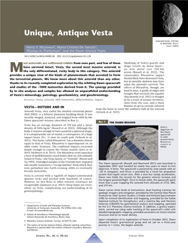 Unique, Antique Vesta