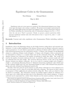 Equidistant Codes in the Grassmannian