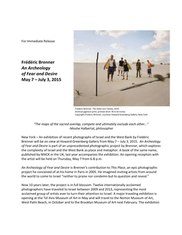 Frédéric Brenner an Archeology of Fear and Desire May 7 – July 3, 2015