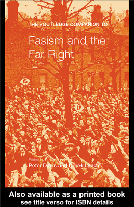 The Routledge Companion to Fascism and the Far Right