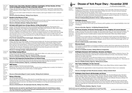 Diocese of York Prayer Diary