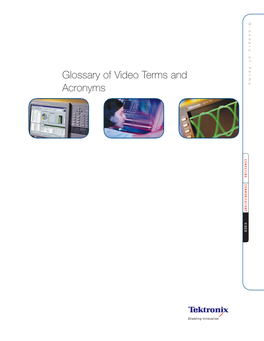 Tektronix: Applications > Glossary of Video