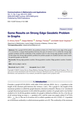 Some Results on Strong Edge Geodetic Problem in Graphs