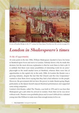 London in Shakespeare's Times