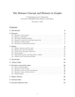 Dankelmann-The Distance Concept and Distances in Graphs