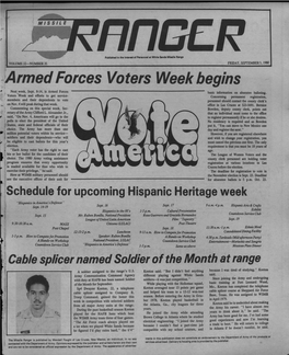 ~Armed Forces Voters Week Begins