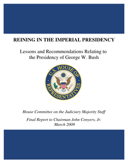 Reining in the Imperial Presidency