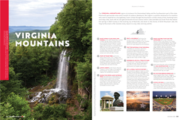 VIRGINIA MOUNTAINS Region Sits Between the Shenandoah Valley and the Southwestern Part of the State