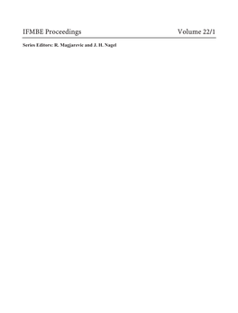 IFMBE Proceedings Volume 22/1