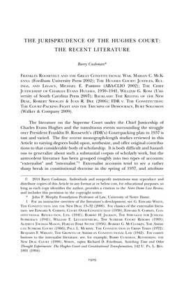 Viewed in This Article to Varying Degrees Build Upon, Synthesize, and Offer Original Contribu- Tions to That Considerable Body of Scholarship