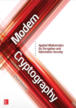 Modern Cryptography Applied Mathematics for Encryption and Information Security